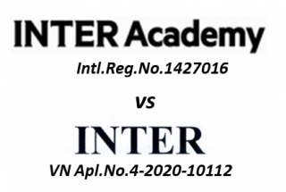 Trademark application “INTER” is being partially opposed